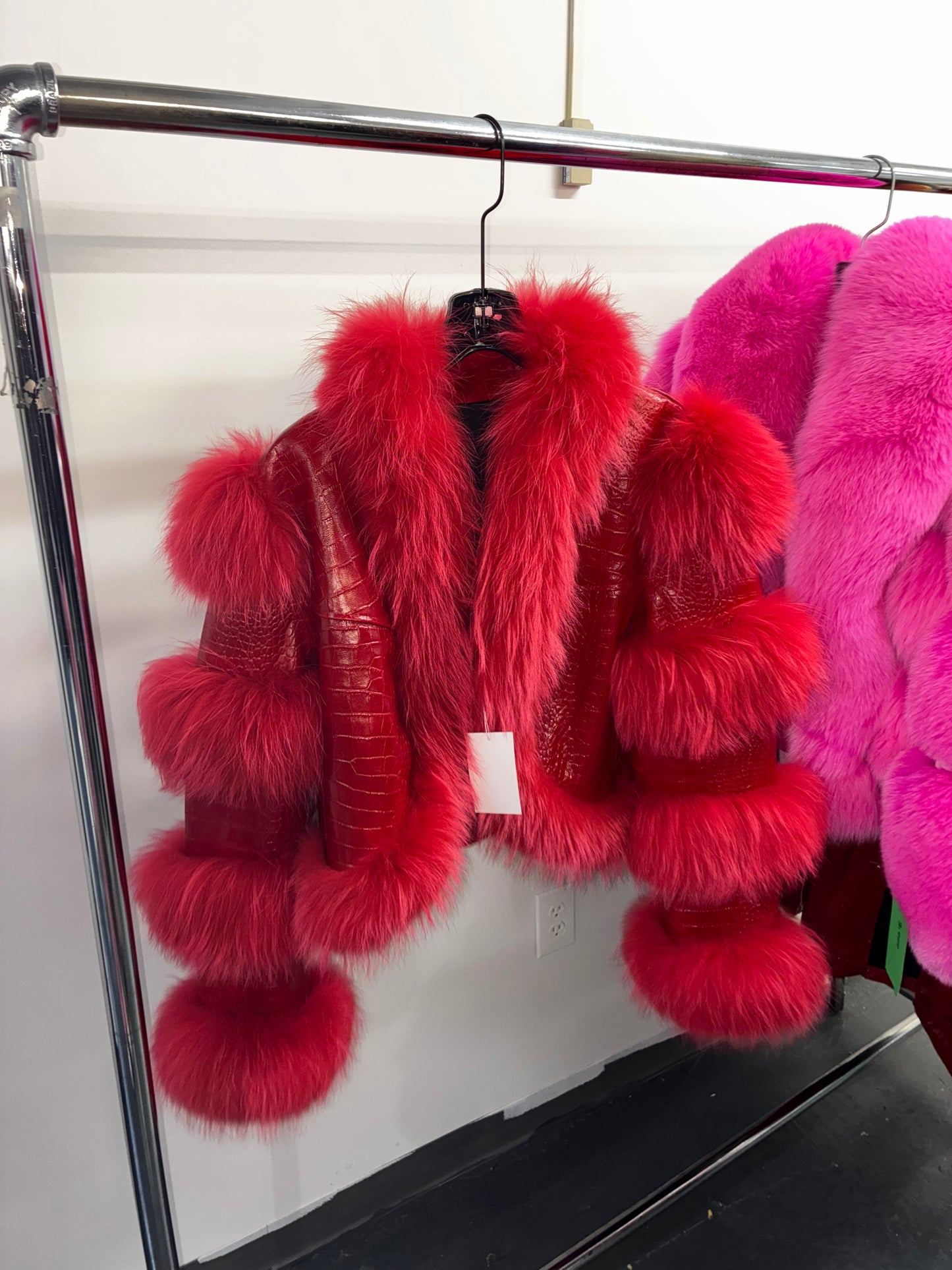 Embossed Leather with Fox jackets
