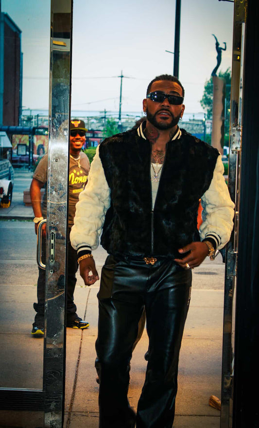 Mink Section Fur Varsity Bomber