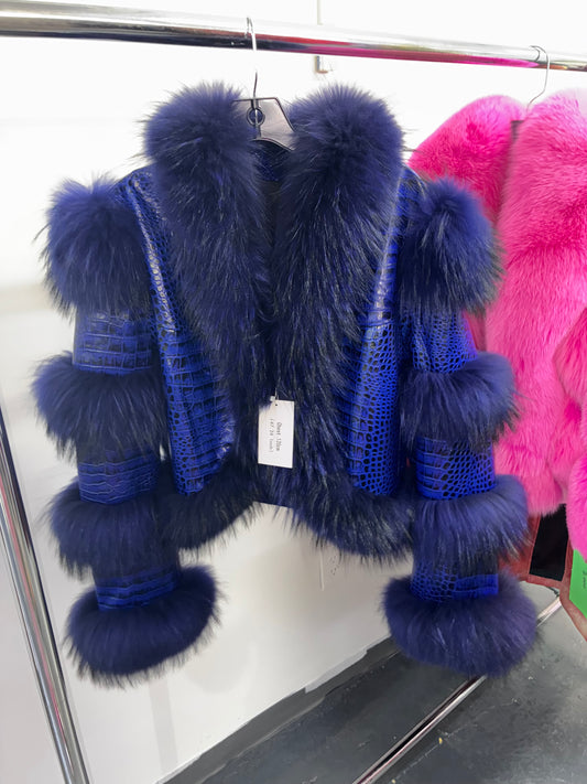 Embossed Leather with Fox jackets