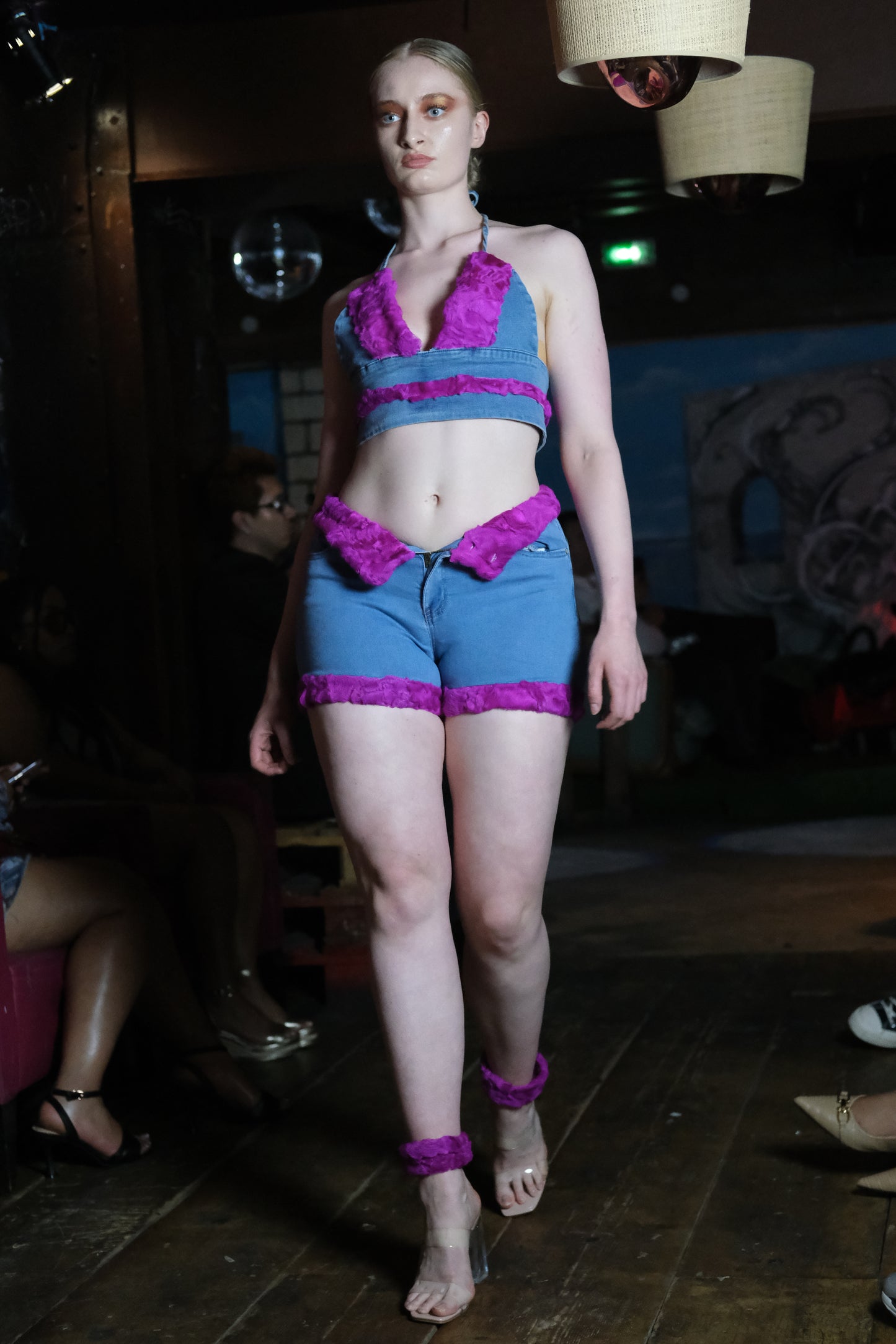 Swakara denim short set