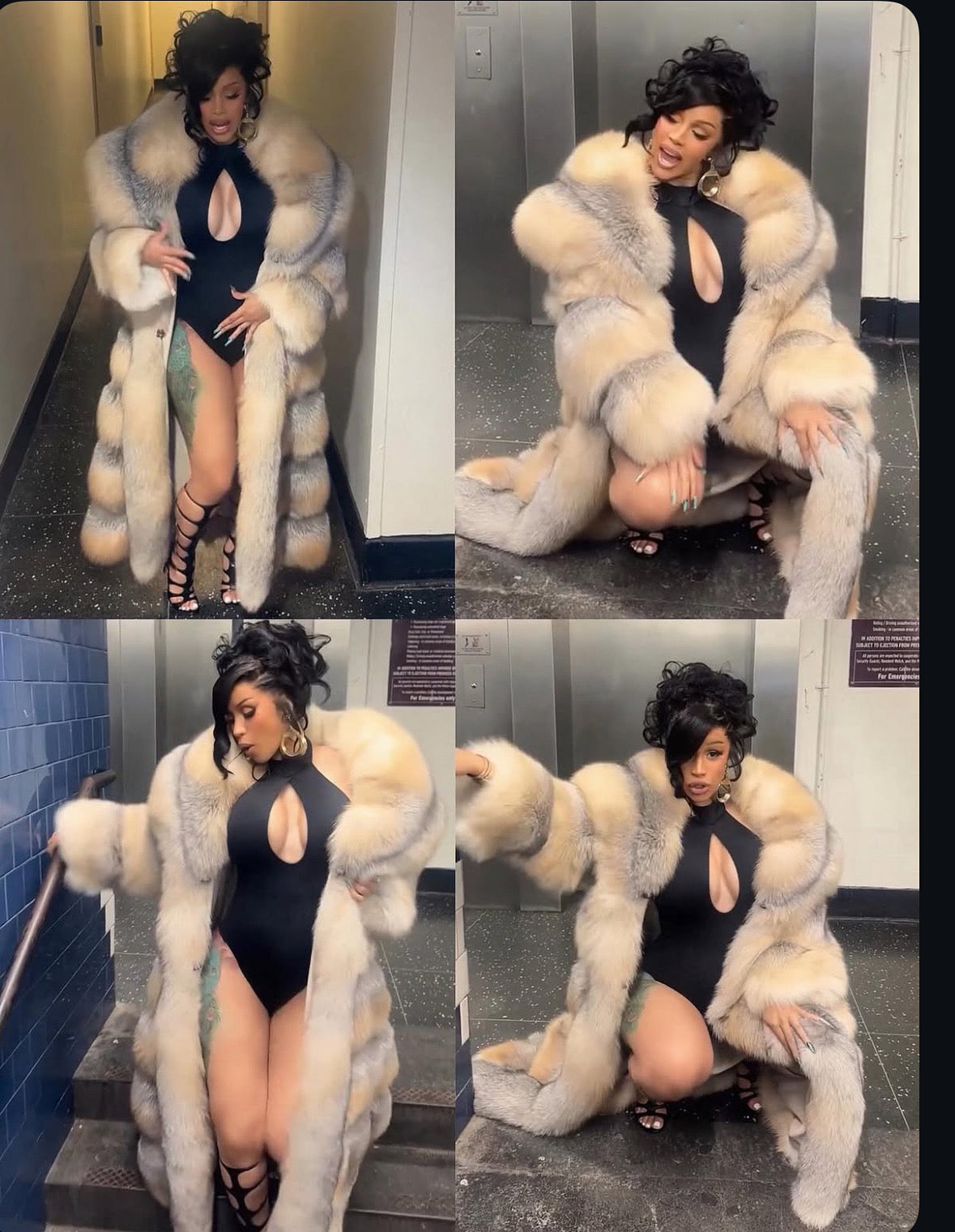 Golden Isle Full-Length Fox Fur Statement Coat