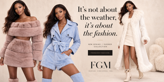 Powder Blue Belted Mink Fur Short Set