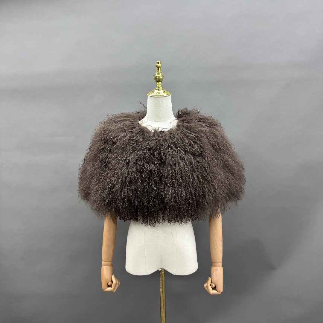 FGM Bespoke Mongolian Curly Fur Capelet
