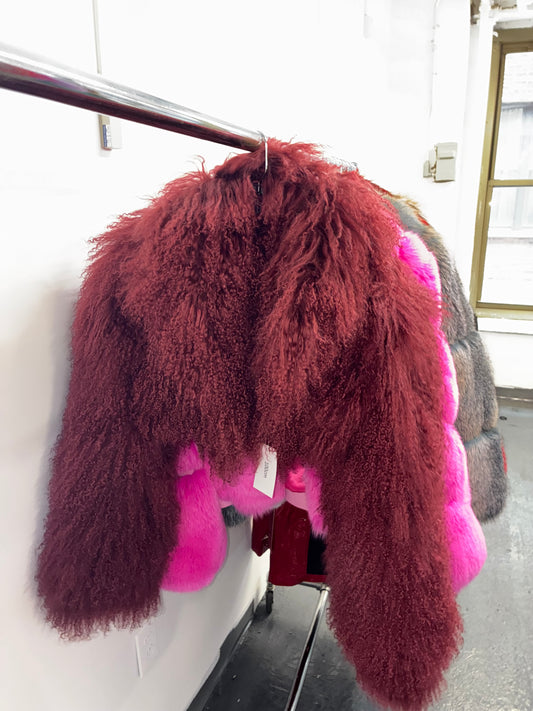 New! Big Collar Cropped Mongolian Bolero Coat