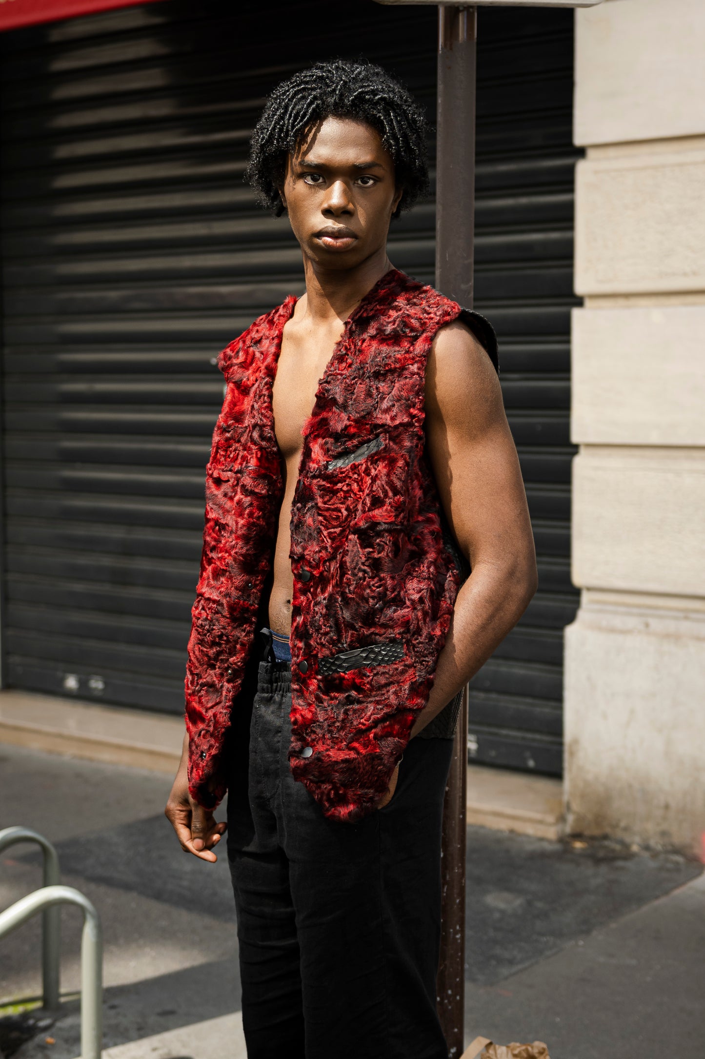 Swakara and pythons Mens tux vest