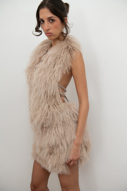 Mongolian Halter Top And Skirt Set