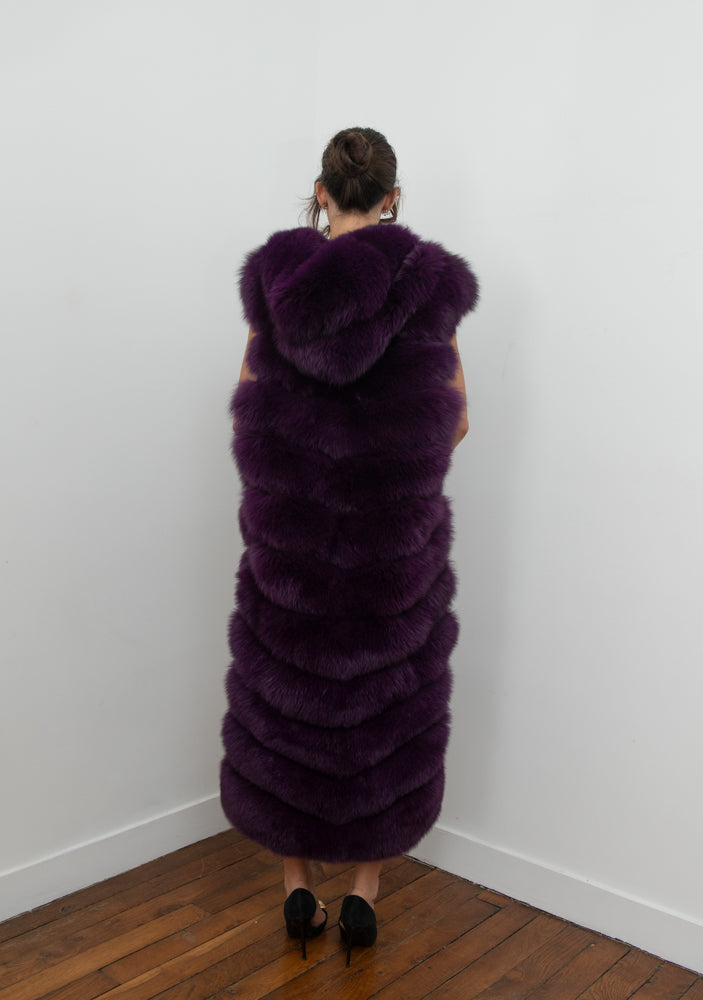 Natural Red Fox Full Length Vest