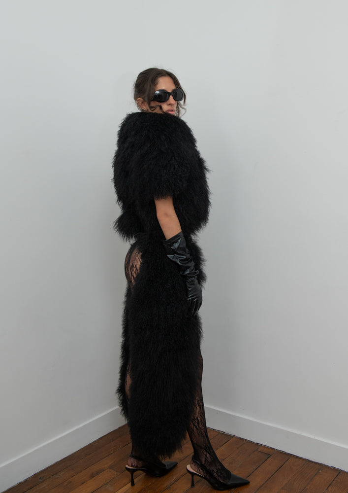 Mongolian Cropped Top and Chaps Set