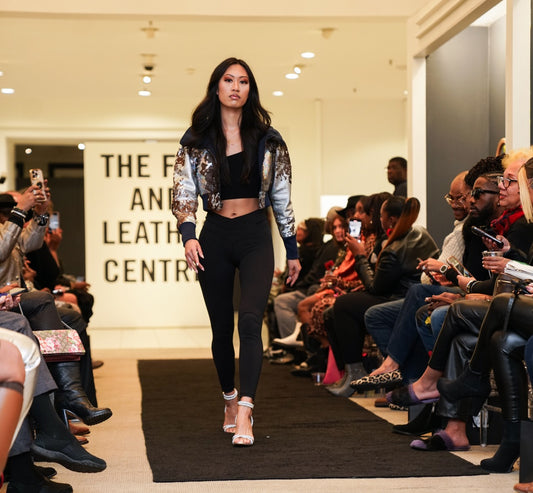 "Tha Spla" Cropped Multi Colored Calf Cropped Jacket