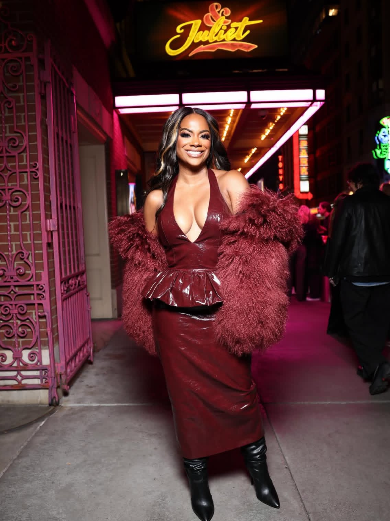 Burgundy Mongolian Jacket (Kandi-inspired energy)