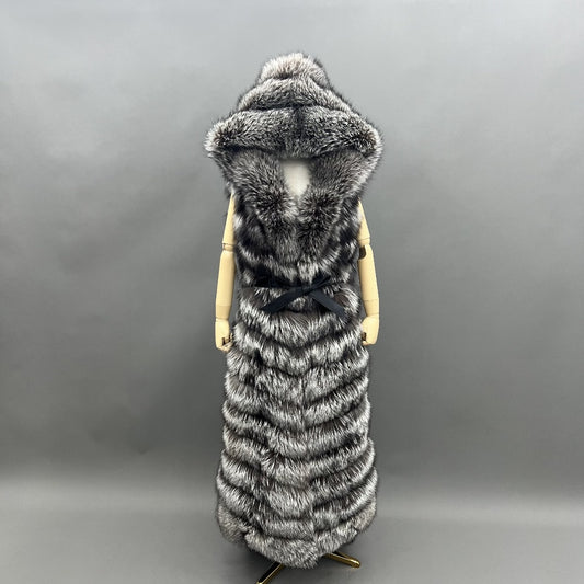 Natural Red Fox Full Length Vest