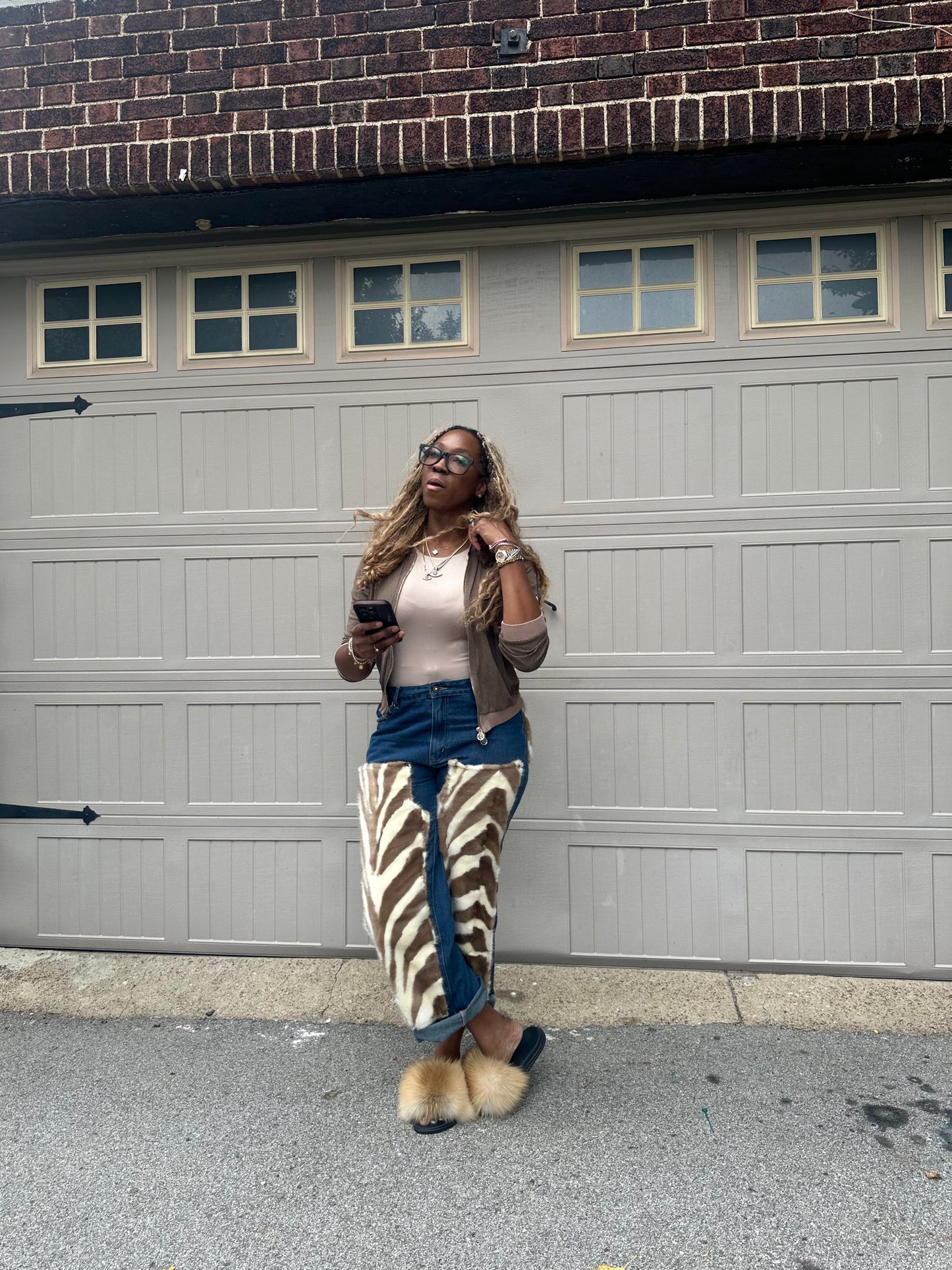 Mink and Denim Jeans