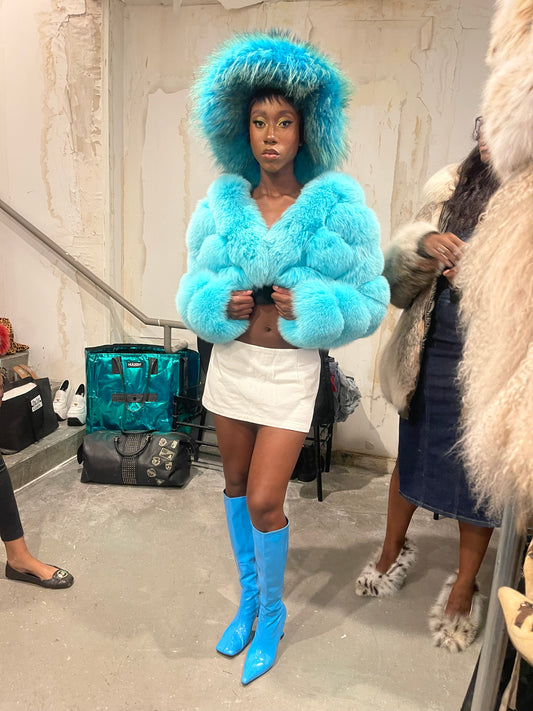 Cropped Hooded Fox Bolero