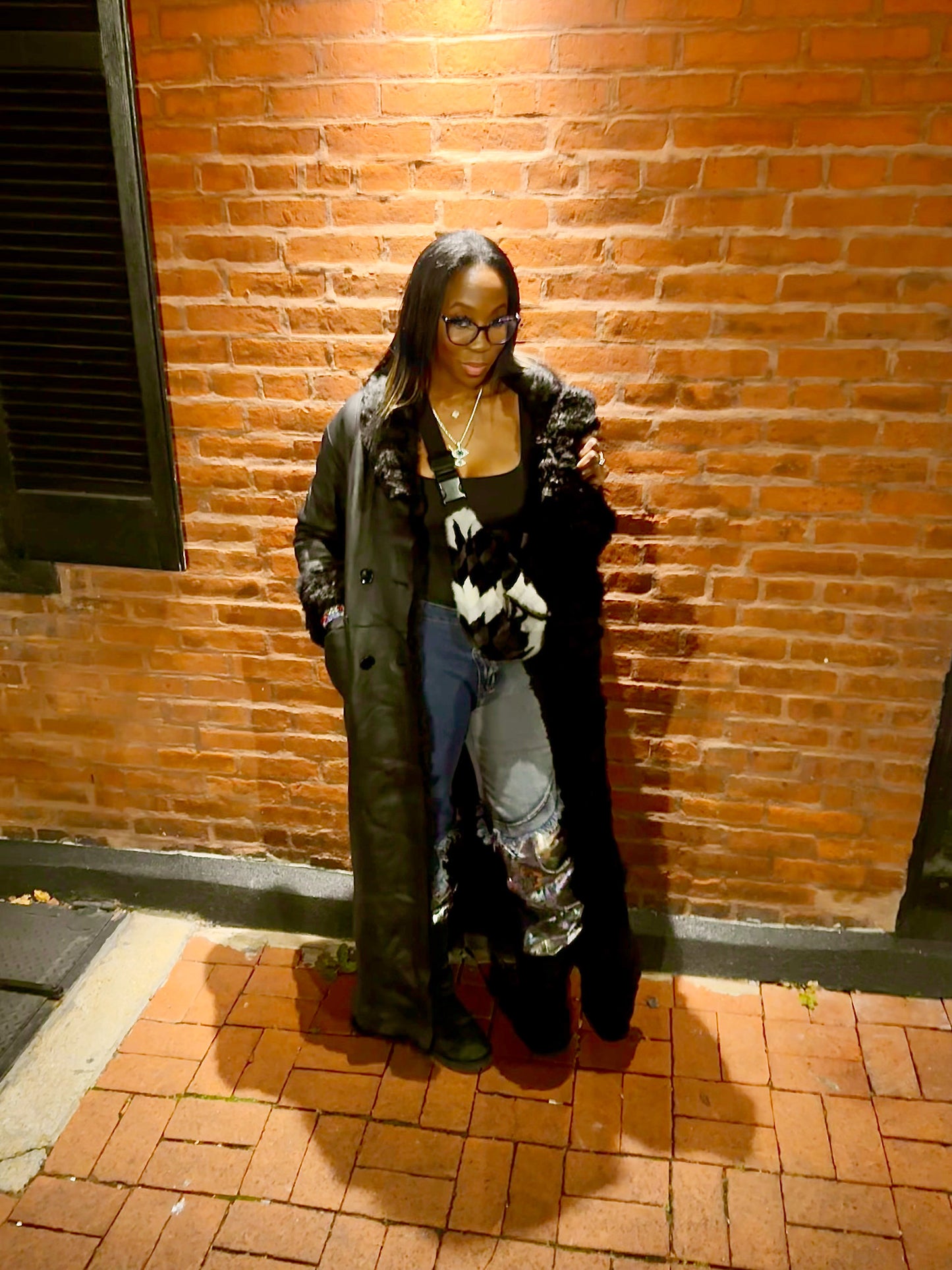 Bad Gal Shearling Trench Coat