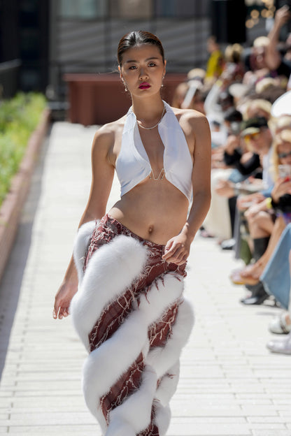White Fox and Denim Pants #NYFW