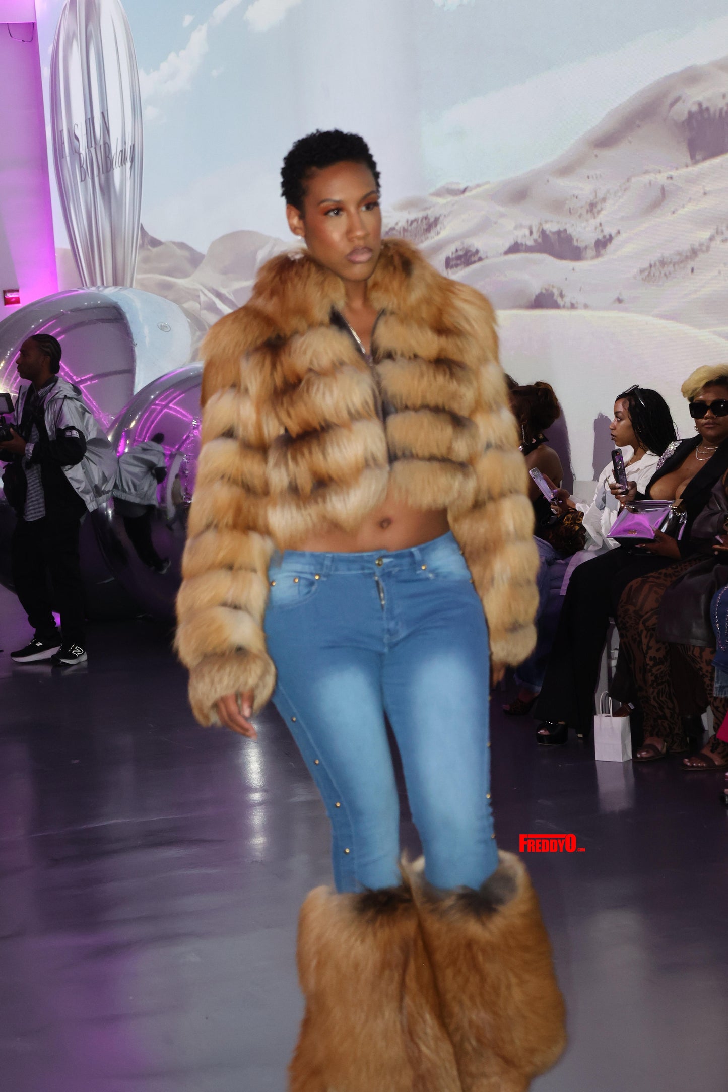 Denim Jeans with Golden Isle Fox Bell Bottoms
