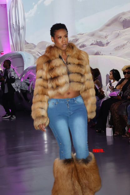 Denim Jeans with Golden Isle Fox Bell Bottoms