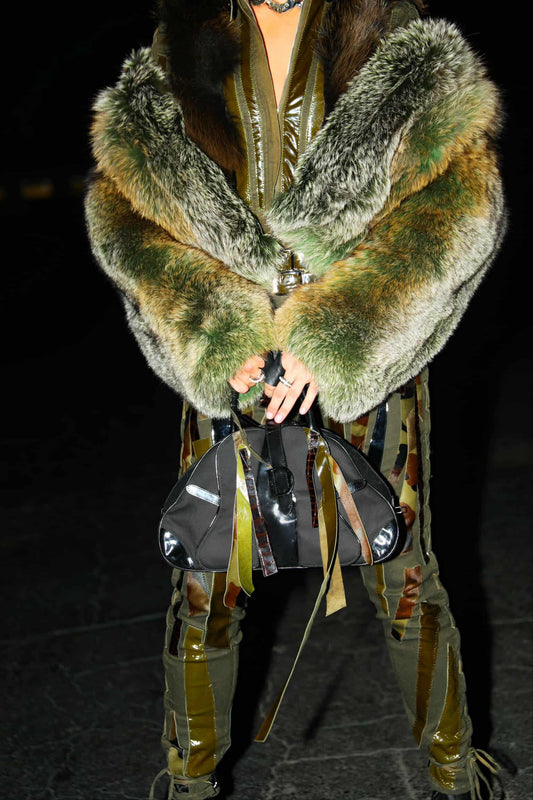 Men's Special Green Fox Fur Coat Statement Coat | FGM Bespoke
