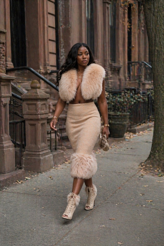 Get This Look — Champagne Fox Fur Complete Set