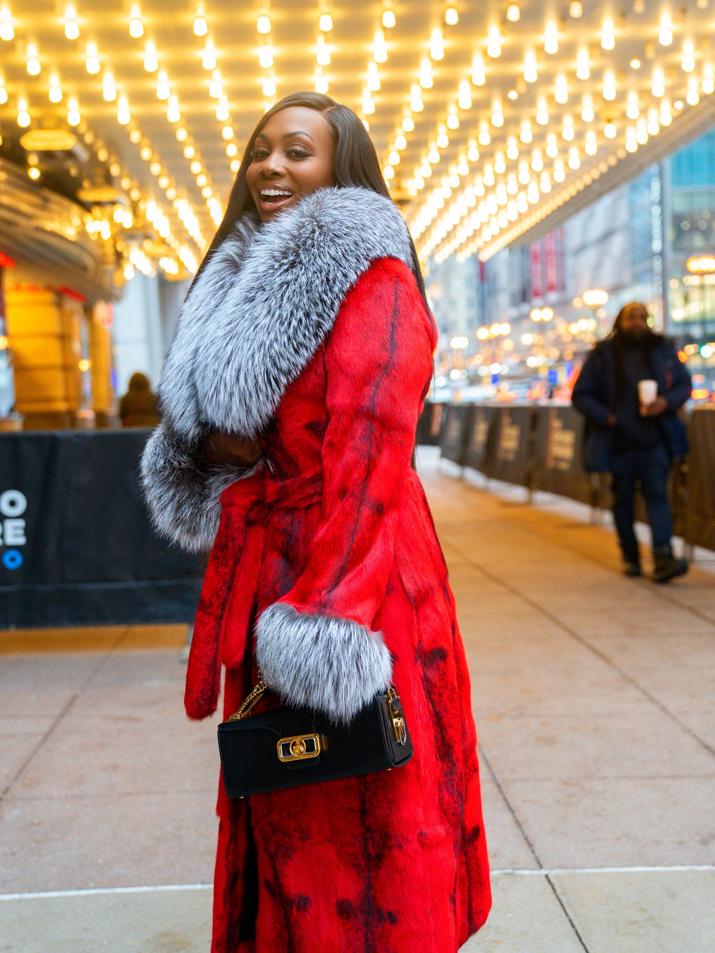 Sheared Rex Wrap Coat With Silver Fox – Fgm Bespoke | FGM Bespoke