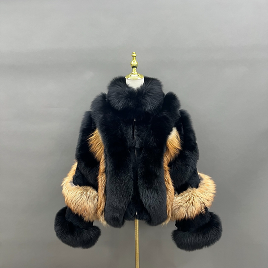 The Silver Flame Fox Fur Jacket