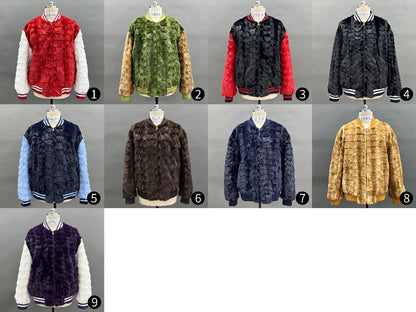Mink Section Fur Varsity Bomber