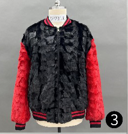 Mink Section Fur Varsity Bomber