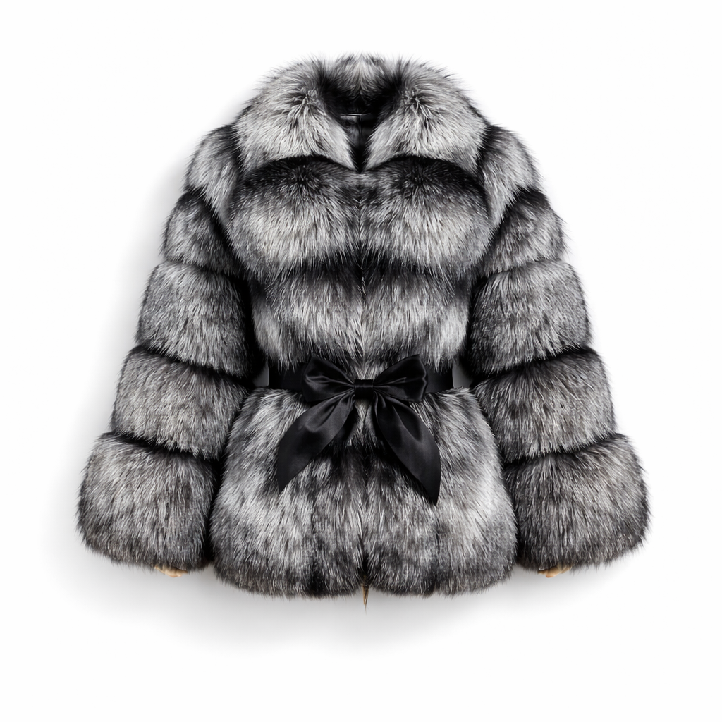 Silver Fox Fur Cape Coat | FGM Bespoke