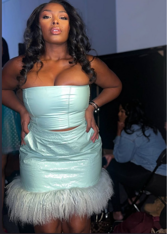 Teal Tube Top Set