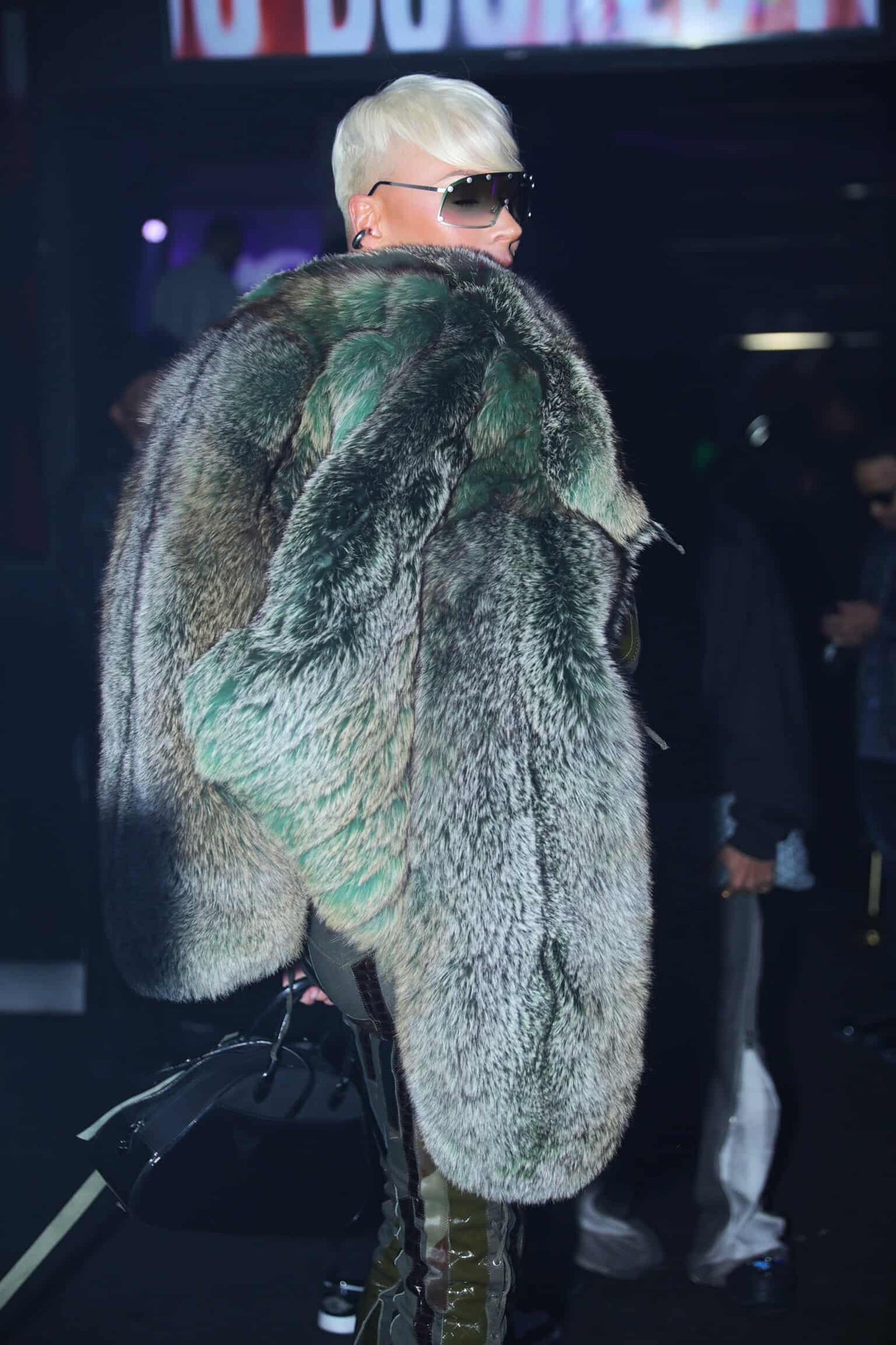 Men's Special Green Fox Fur Coat Statement Coat | FGM Bespoke