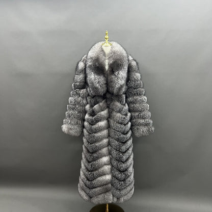 Silver Fox Full Length Coat