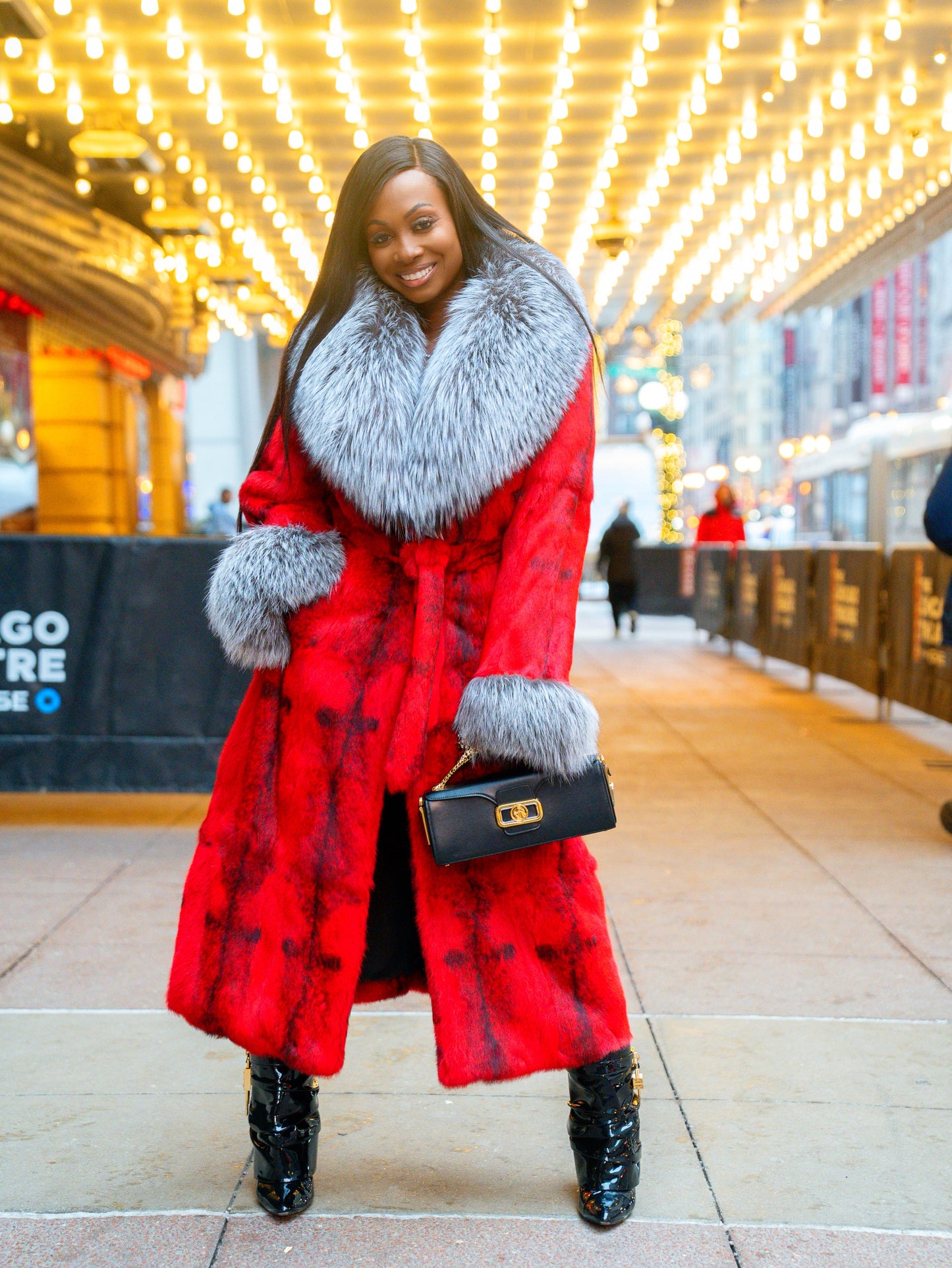 Sheared Rex Wrap Coat With Silver Fox – Fgm Bespoke | FGM Bespoke