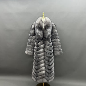 Silver Fox Full Length Coat | FGM Bespoke