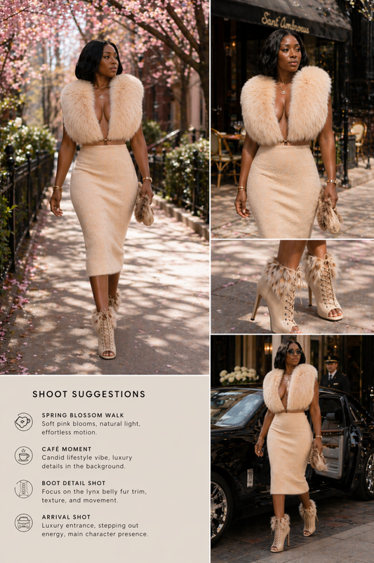Get This Look — Champagne Fox Fur Complete Set