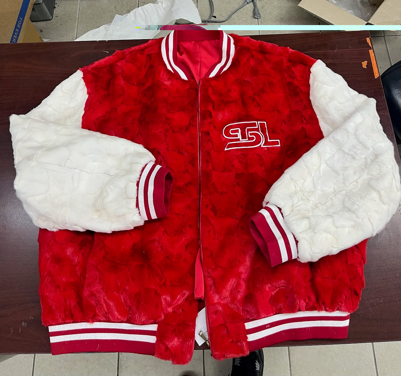 Mink Section Fur Varsity Bomber