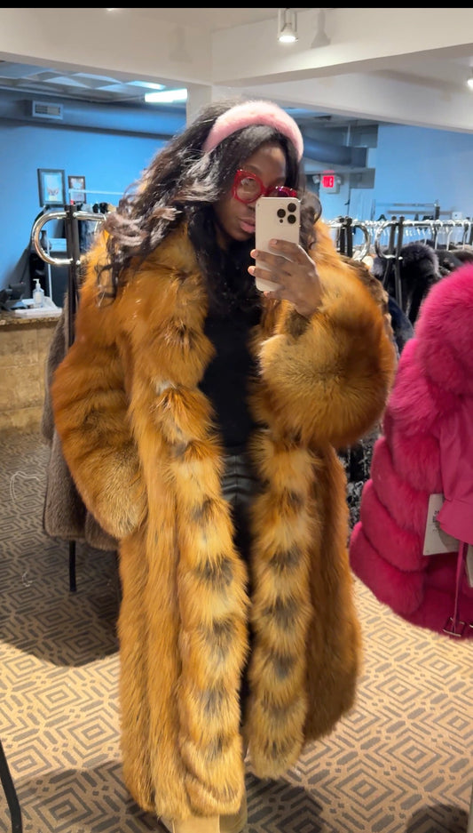 Natural Red Fox Full Length Coat| FGM Bespoke