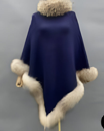 Signature Fox Trim Knit Cape Collection