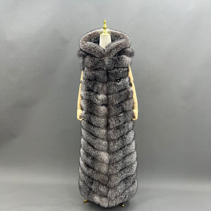 Full-Length Silver Fox Coat – FGM Bespoke