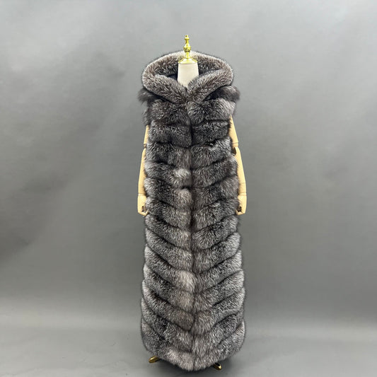 Full-Length Silver Fox Coat – FGM Bespoke