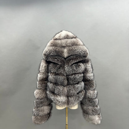 Full-Length Silver Fox Coat – FGM Bespoke