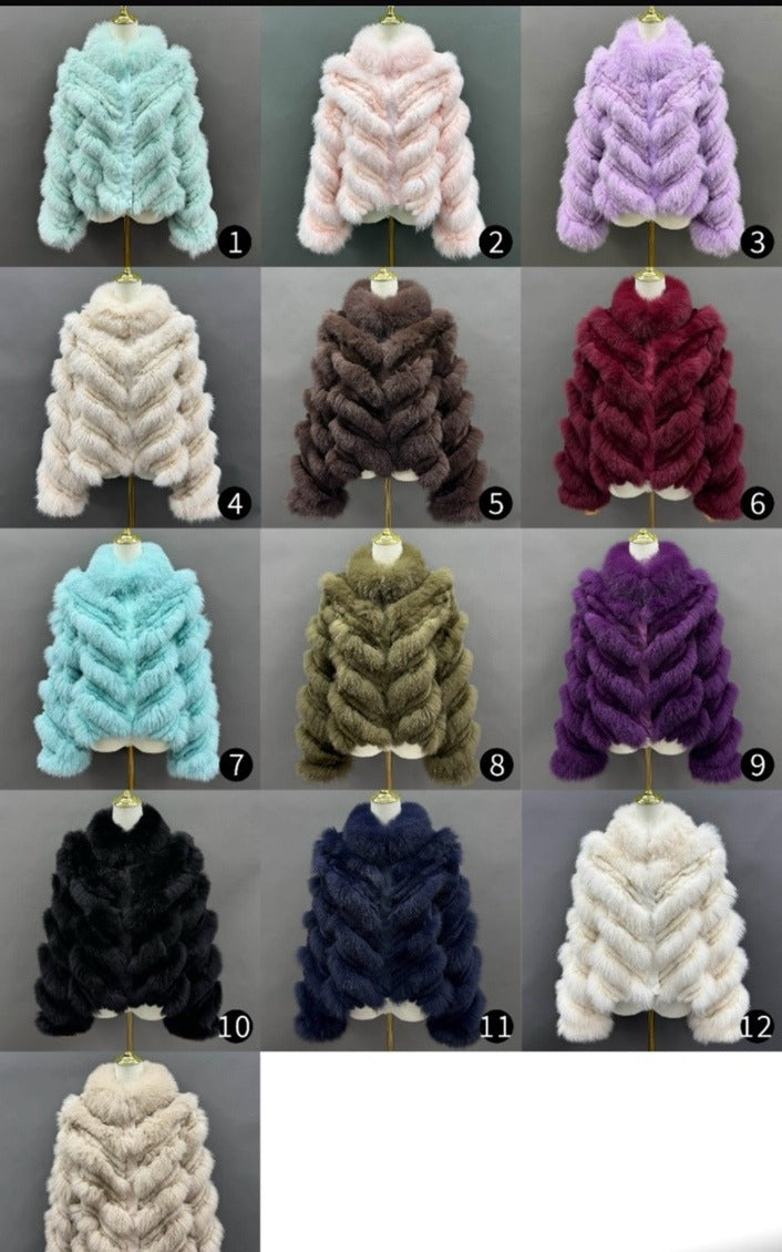 Chevron fox jacket color options, original product photo