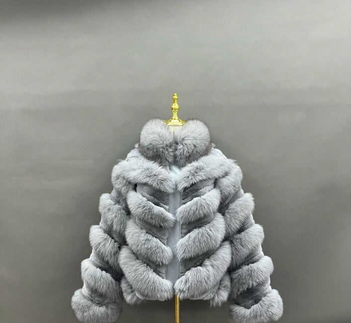 Silver chevron luxury jacket, original product photo