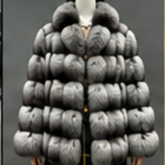 AI styled preview of the silver shadow mink coat