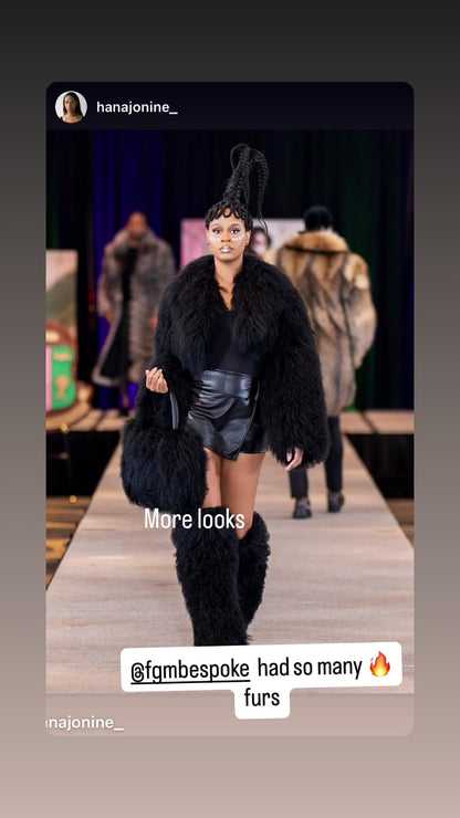 Black Mongolian Lamb Boots