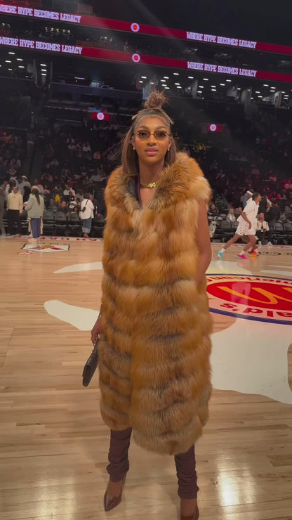 Natural Red Fox Full Length Vest | FGM Bespoke