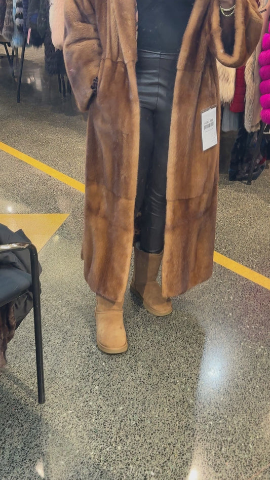 Whiskey Mink Fur Coat